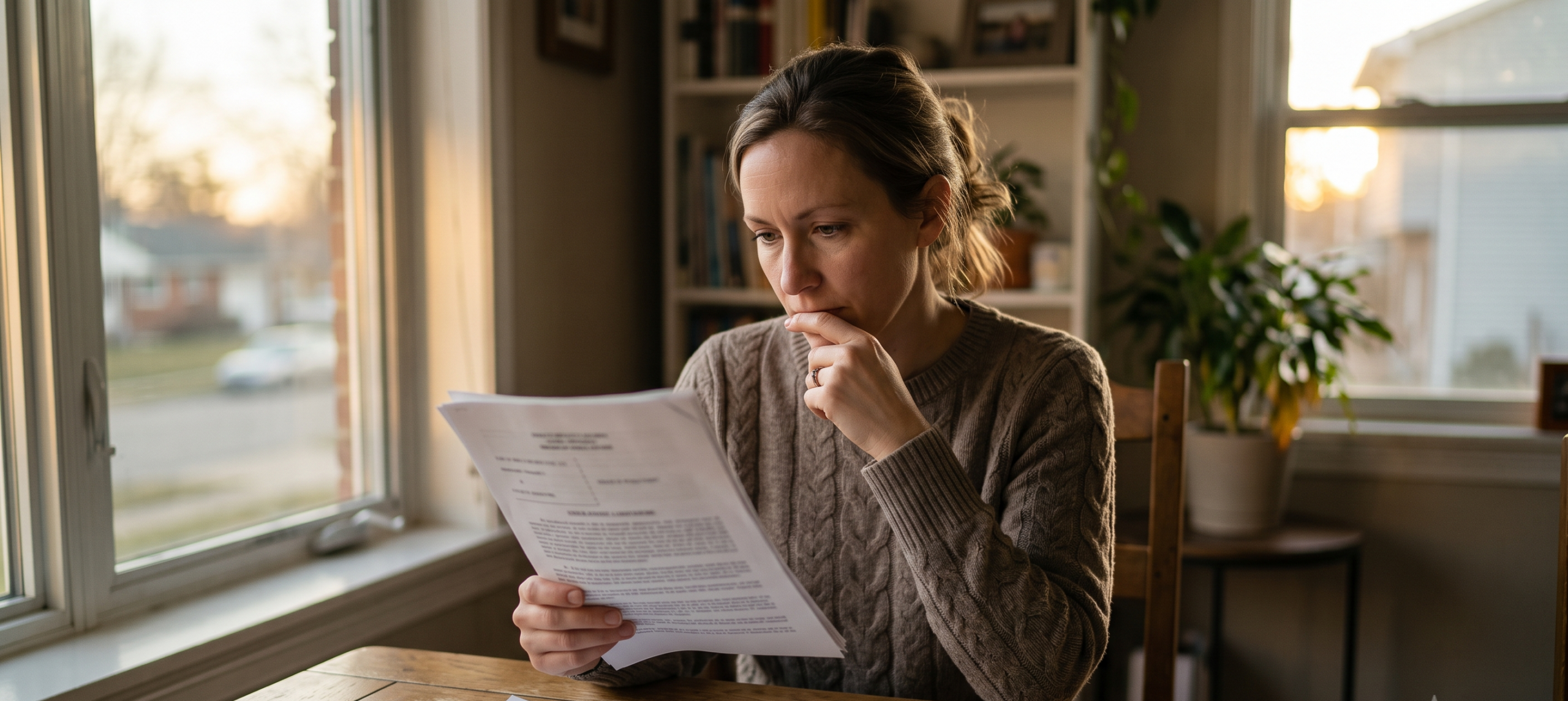 Parent reviewing paperwork to modify a Colorado parenting time order