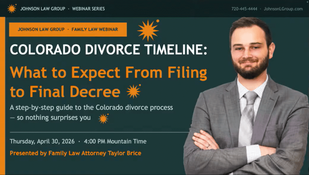 Colorado Divorce Webinar: What to Expect From Filing to Final Decree