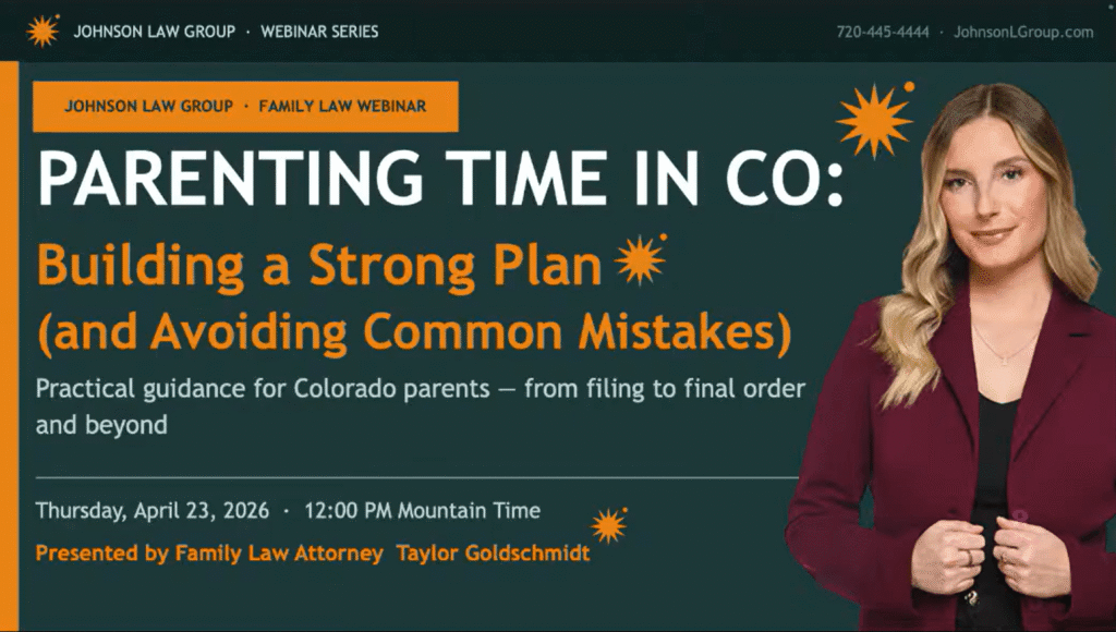 Live April 23 Parenting Time In Colorado Webinar